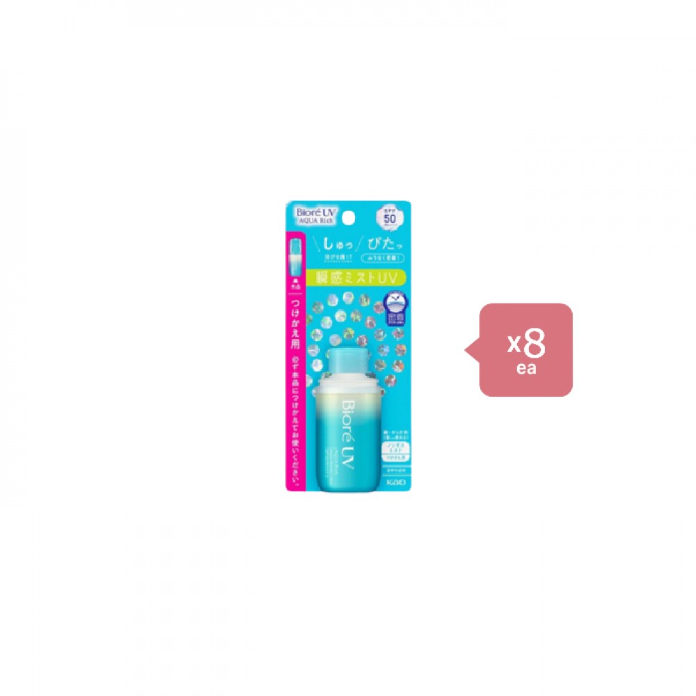 Kao Biore UV Aqua Rich Aqua Protect Mist SPF50 PA++++ Refill - 60ml 8pcs Set