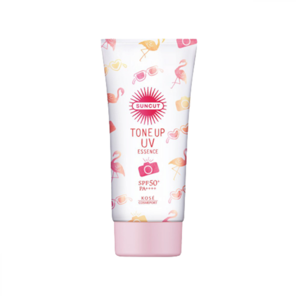 Kose - Suncut Tone Up UV Essence Pink Flamingo SPF50+ PA++++ - 80g