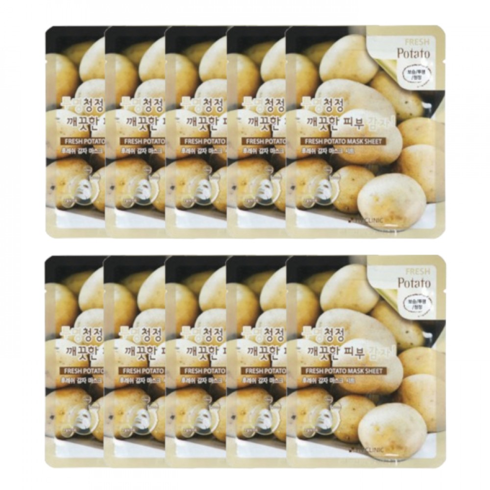3W Clinic - Fresh Potato Mask Sheet - 10pcs Set