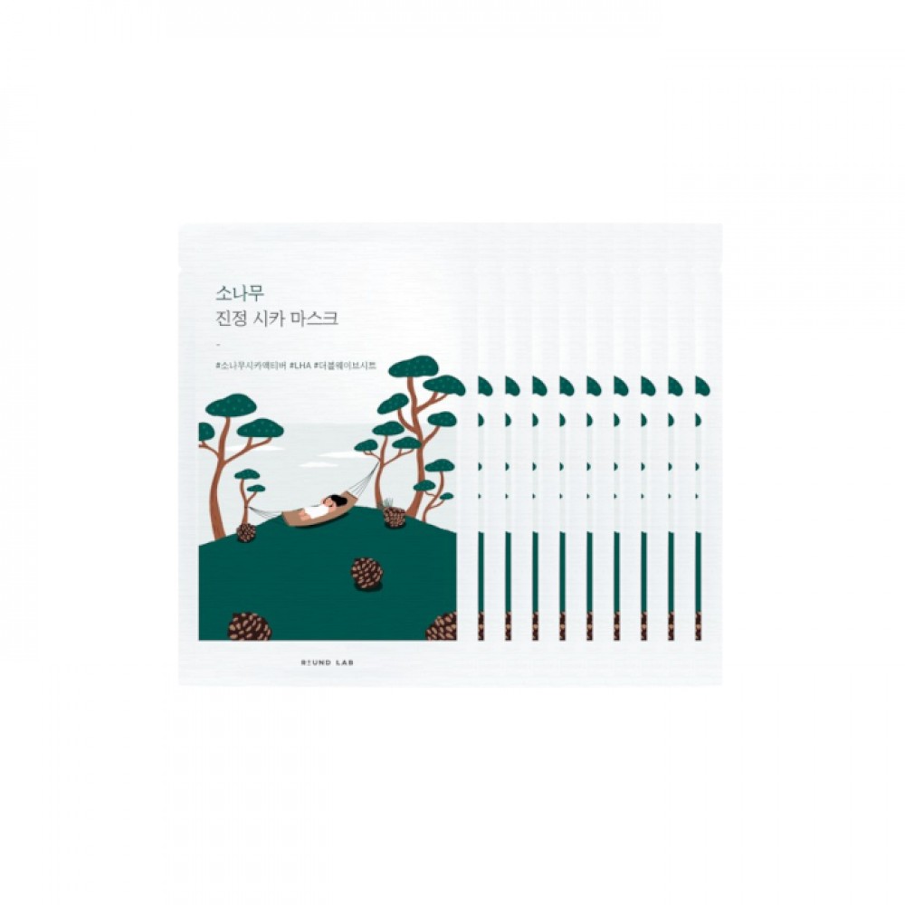 Round Lab - Pine Calming Cica Mask Sheet - 27ml (10ea) Set