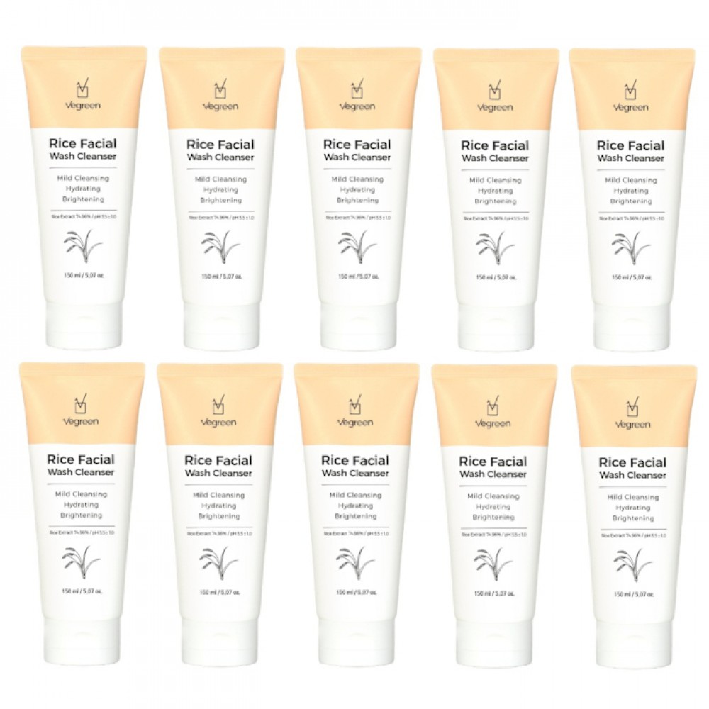 VEGREEN - Rice Facial Wash Cleanser - 150ml (10ea) Set