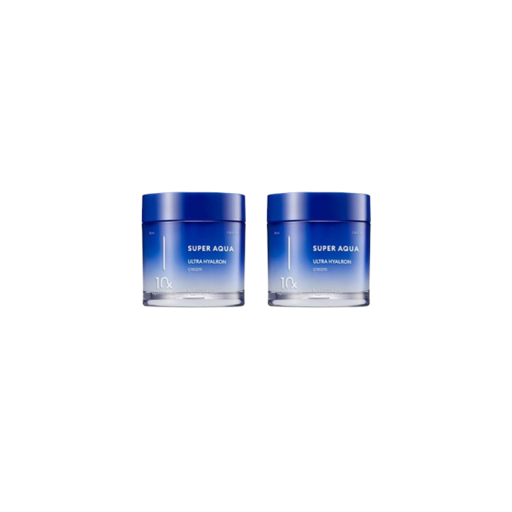 MISSHA - Super Aqua Ultra Hyalron Cream - 70ml (2ea) Set