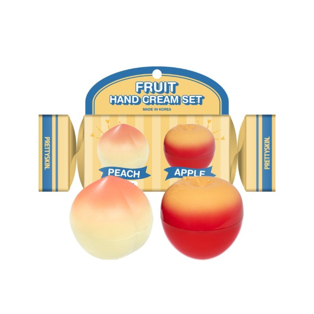 PRETTYSKIN - Fruit Hand Cream Set (Peach/Apple) - 35g*2ea