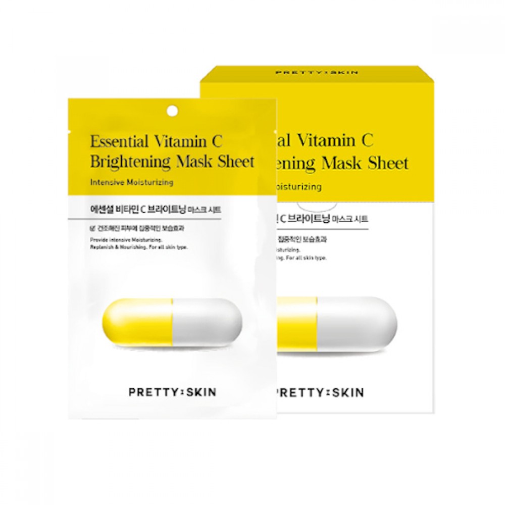 PRETTYSKIN - Essential Vitamin C Brightening Mask Sheet - 10pcs