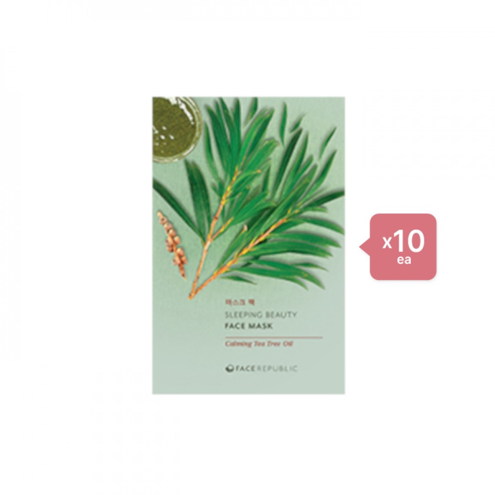 face republic Sleeping Beauty Face Mask - 23ml - CalmingTea Tree Oil (10ea) Set