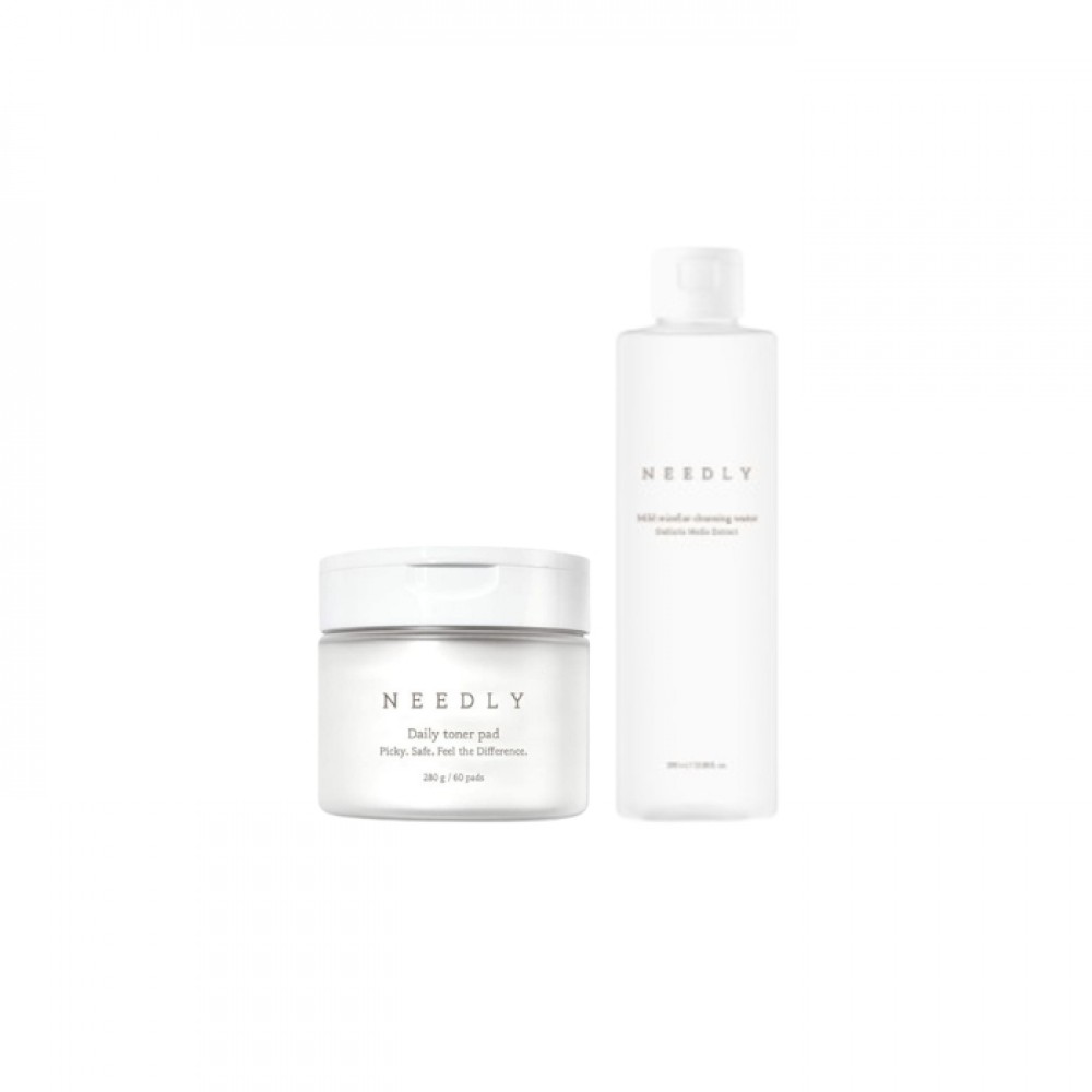 NEEDLY - Daily Toner Pad - 280g/60pads (1ea) + Mild Micellar cleansing water - 390ml (1ea) Set
