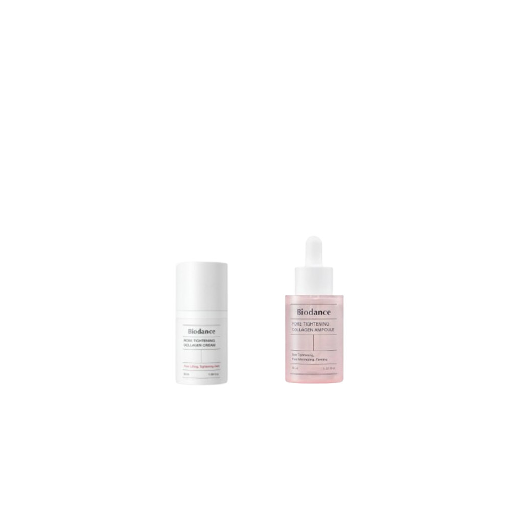 Biodance - Pore Tightening Collagen Ampoule - 50ml + Pore Tightening Collagen Cream - 50ml Set