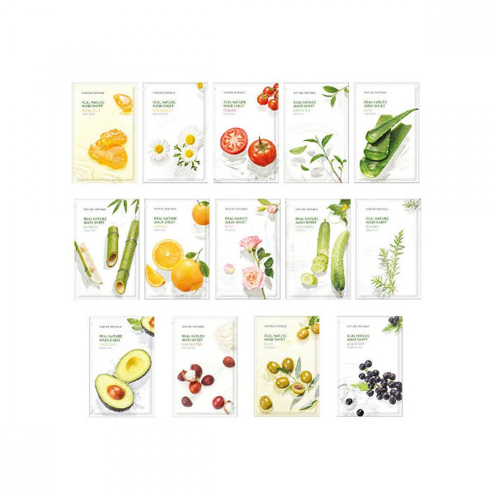 NATURE REPUBLIC - Real Nature Mask Sheet (Random Flavor) - 30pcs