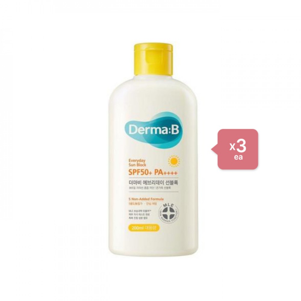 Derma:B - Everyday Sun Block SPF50+ PA++++ - 200ml (3ea) Set