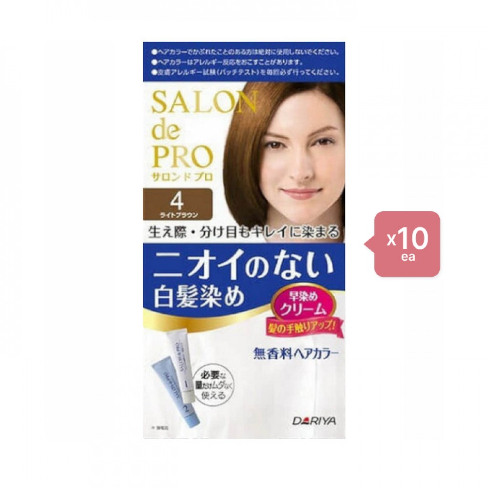 Dariya - Salon De Pro - Hair Color Cream - 1box - 4 Light Brown -10PCS