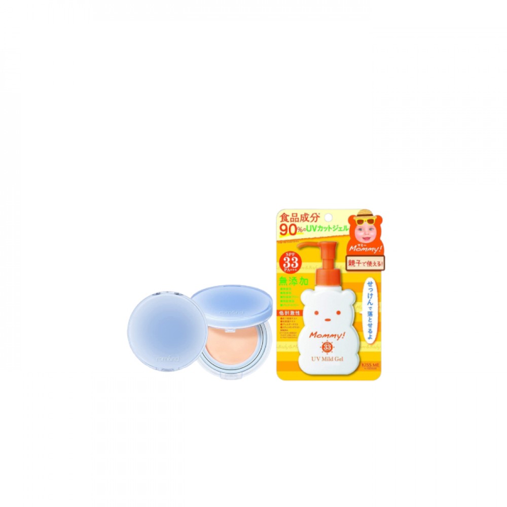ISEHAN - Kiss Me Mommy UV Mild Gel SPF33 PA+++ - 100ml X Romand - Bare Water Cushion - 20g - 21 Pure
