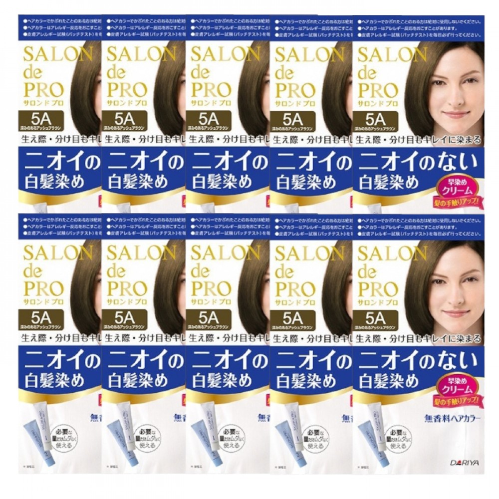 Dariya Salon De Pro - Hair Color Cream - 1box - 5A Deep Assy (10ea) Set