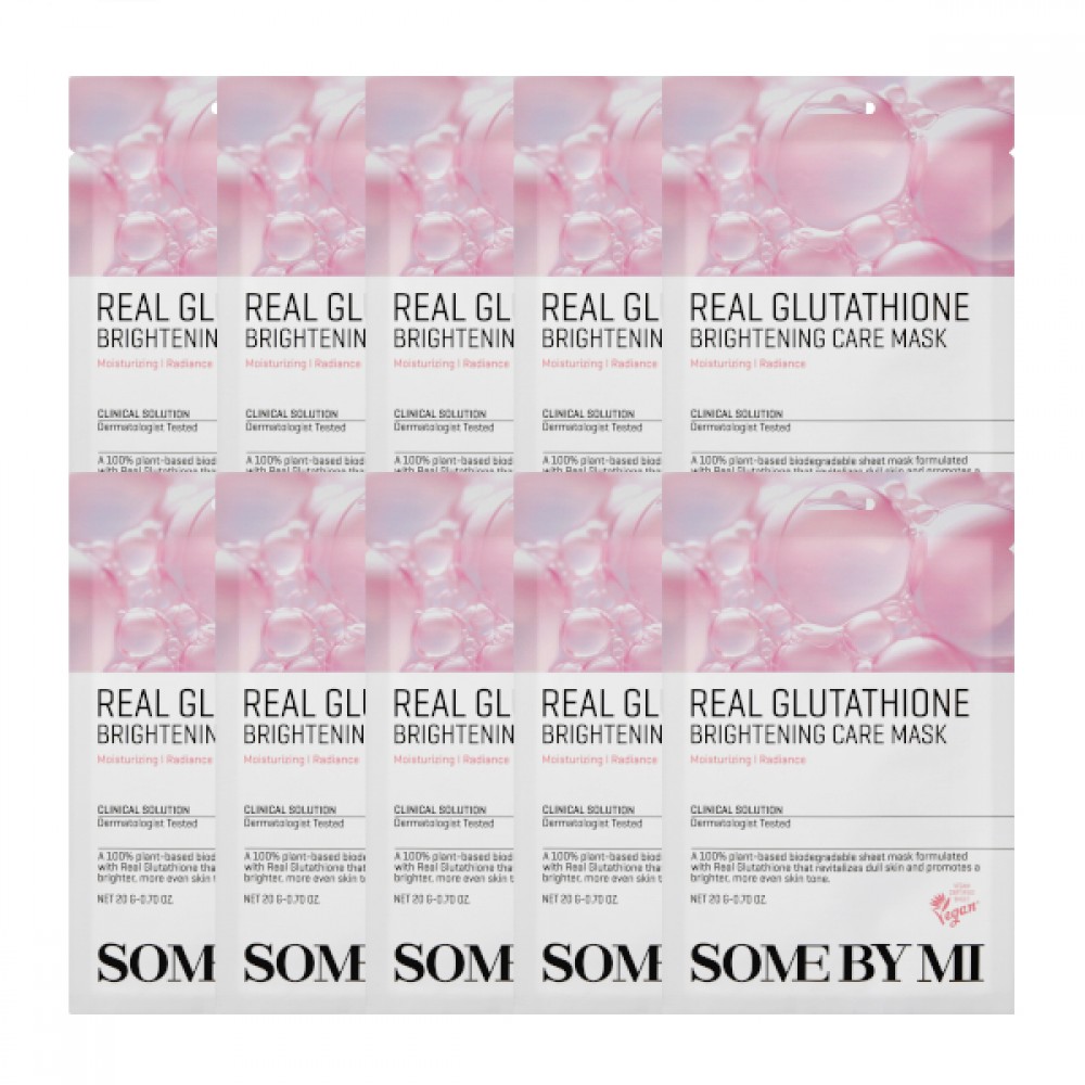 SOME BY MI - Real Glutathione Brightening Care Mask - 10pcs
