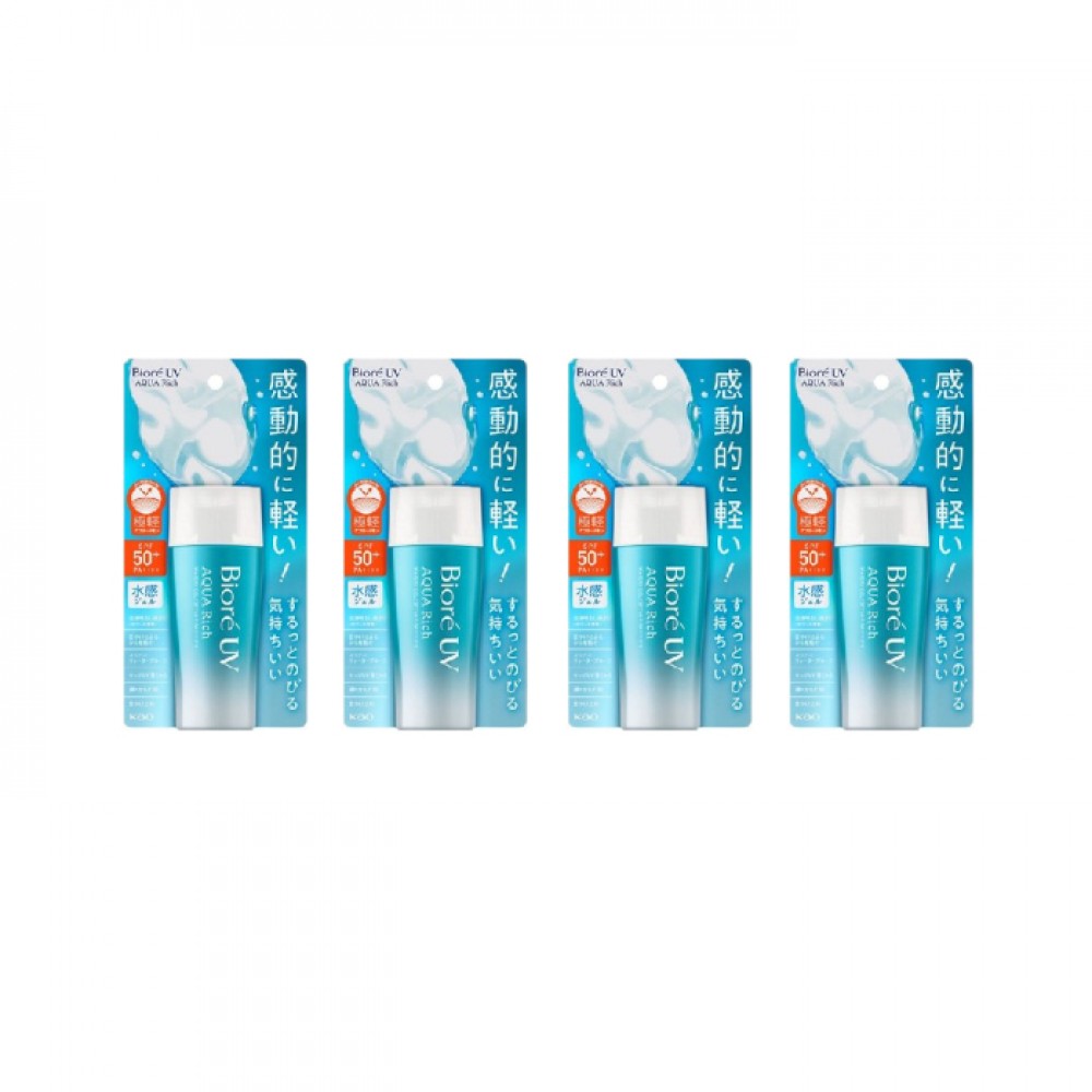 Kao - Biore UV Aqua Rich Water Gel SPF50+ PA++++ - 70ml (4ea) Set