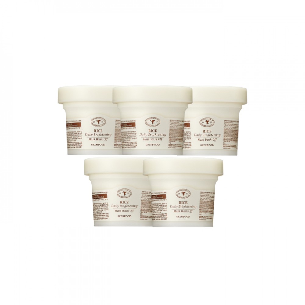 SKINFOOD Rice Daily Brightening Mask Wash Off - 210g (5ea) Set