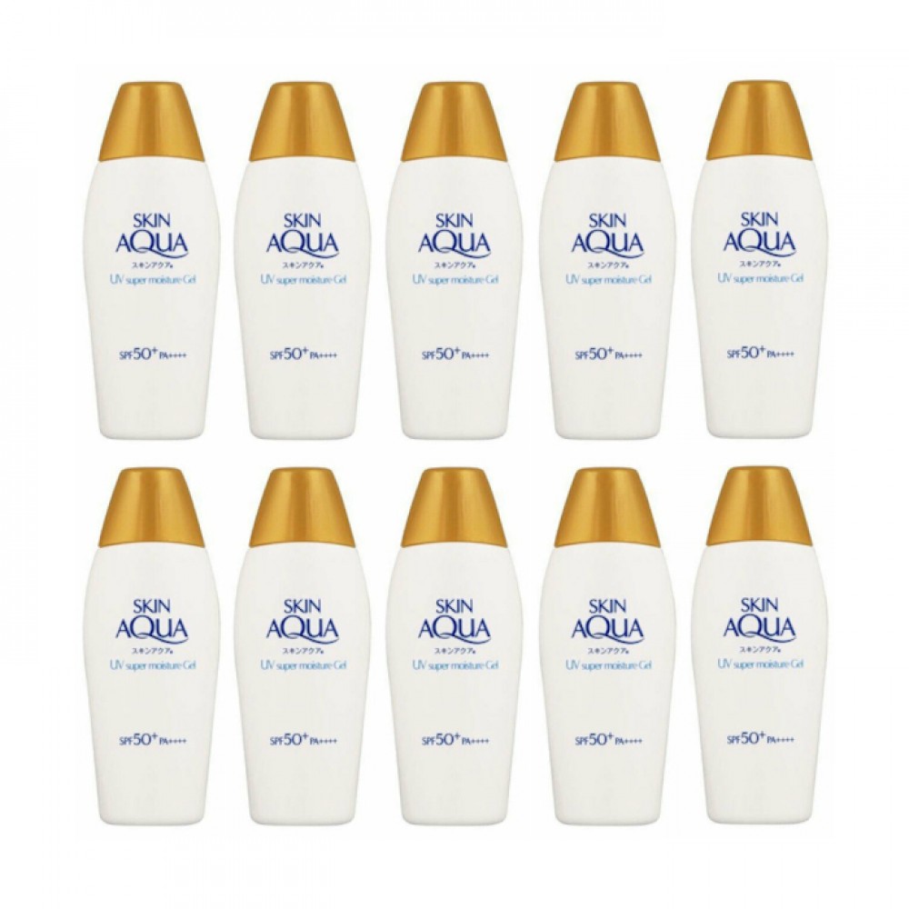 Rohto Mentholatum Skin Aqua UV Super Moisture Gel Hydrating Sunscreen (10ea) Set