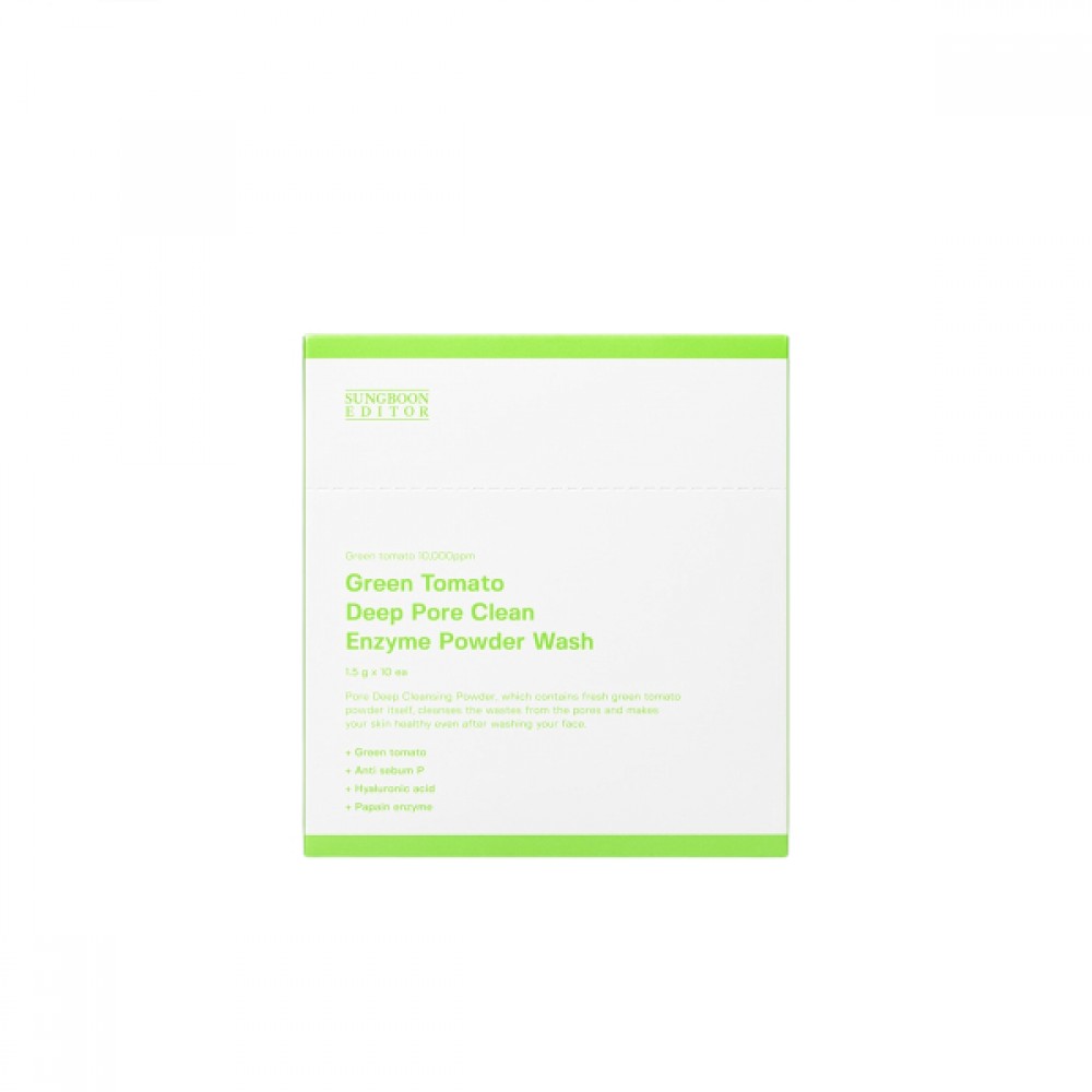 SUNGBOON EDITOR - Green Tomato Deep Pore Clean Enzyme Powder Wash - 1.5g*10ea