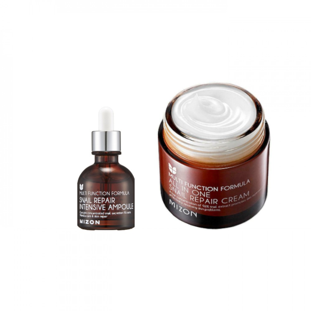 MIZON Snail Repair Cream & Ampoule Set