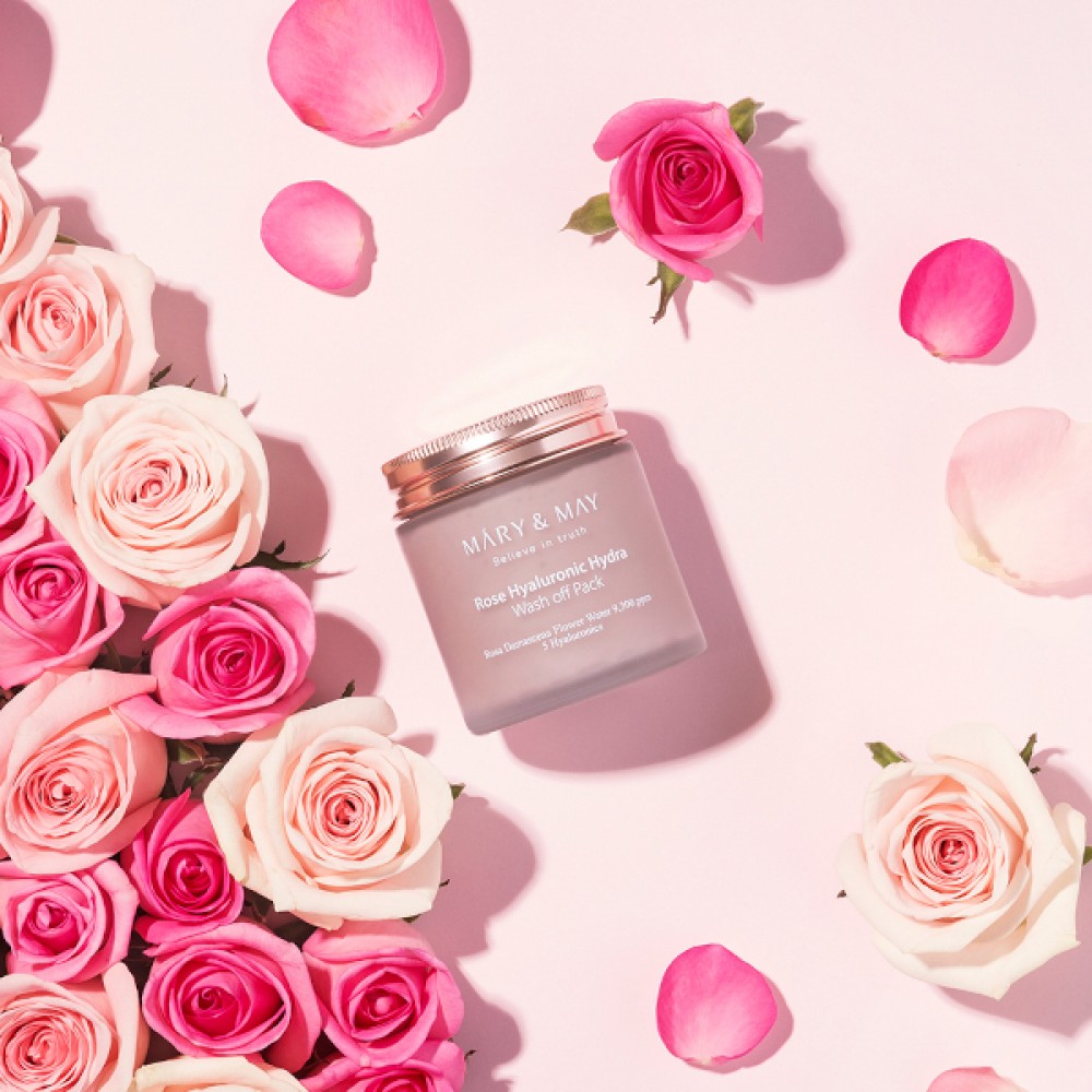 Mary&May - Rose Hyaluronic Hydra Wash Off Pack - 125g
