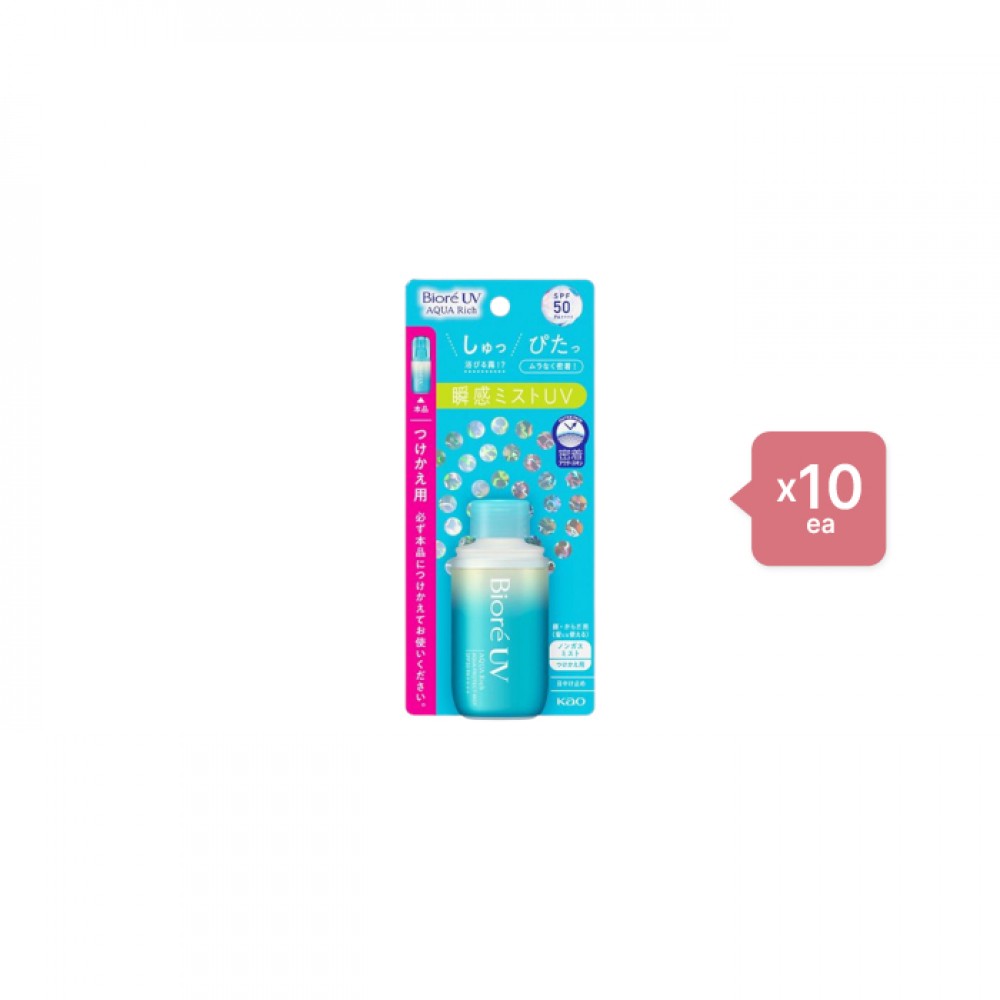 Kao - Biore UV Aqua Rich Aqua Protect Mist SPF50 PA++++ Refill - 60ml (10ea) Set