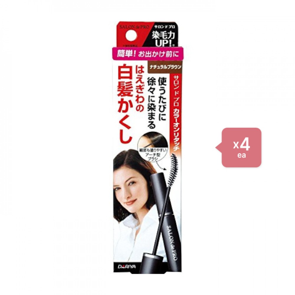 Dariya Salon De Pro - Color On Retouch Gray Hair Comb EX - 15ml - Natural Brown (6ea) Set