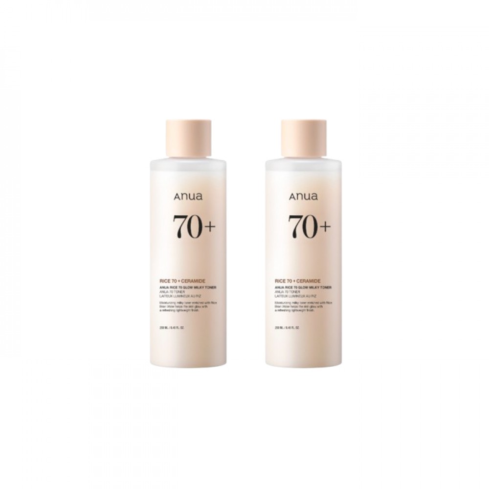 ANUA - Rice 70 Glow Milky Toner - 250ml (2ea) Set