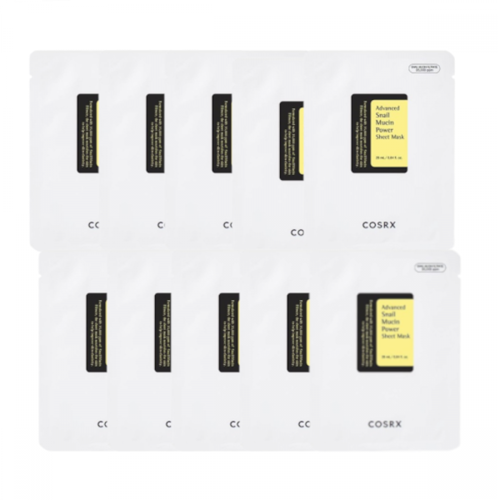 COSRX - Advanced Snail Mucin Power Essence Sheet Mask - 10pcs