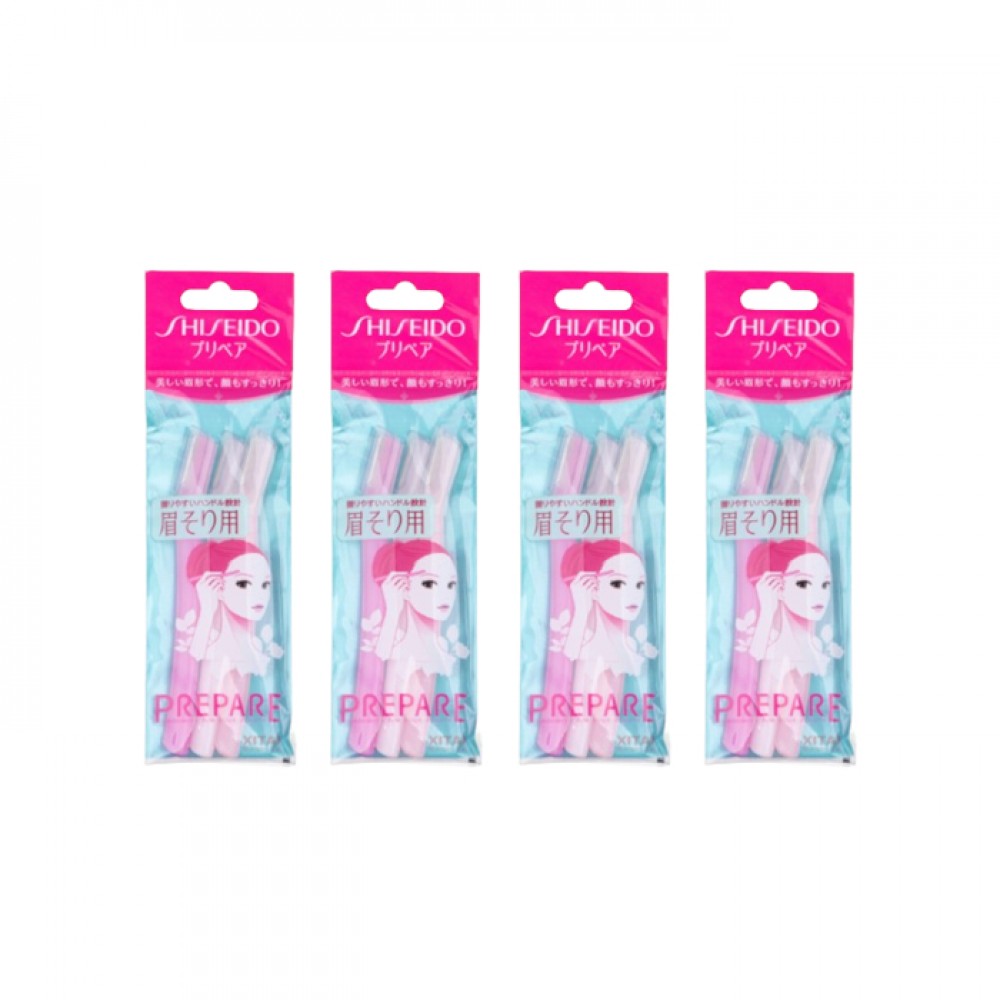 Shiseido - Prepare Eyebrow Razor - 3pcs (4ea) Set