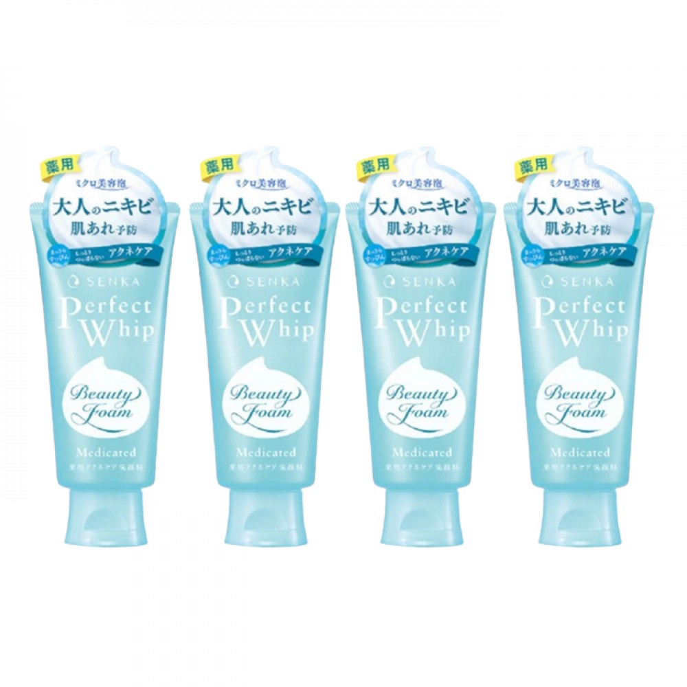 Shiseido - Senka Perfect Whip White Clay (2023 Version) - 120g (4ea) Set