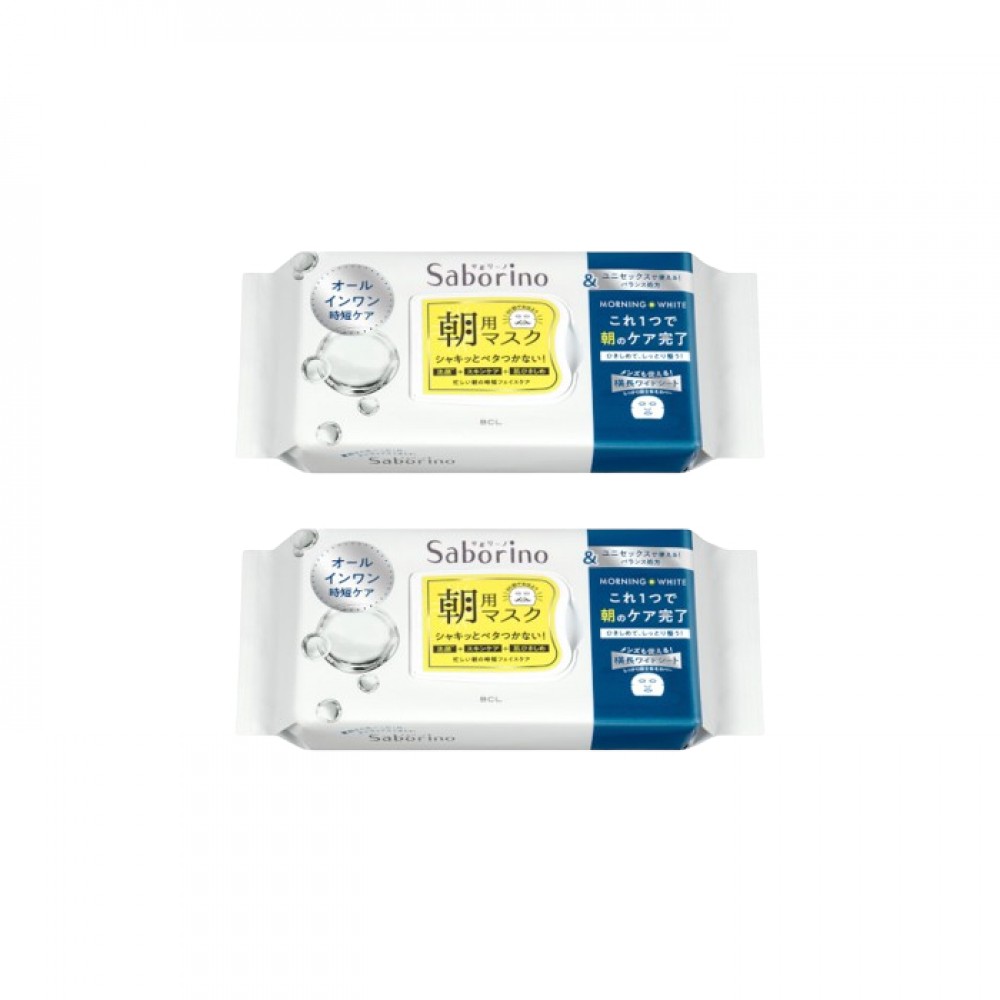 BCL - Saborino Morning Mask - 32 pc - Morning White (2ea) Set
