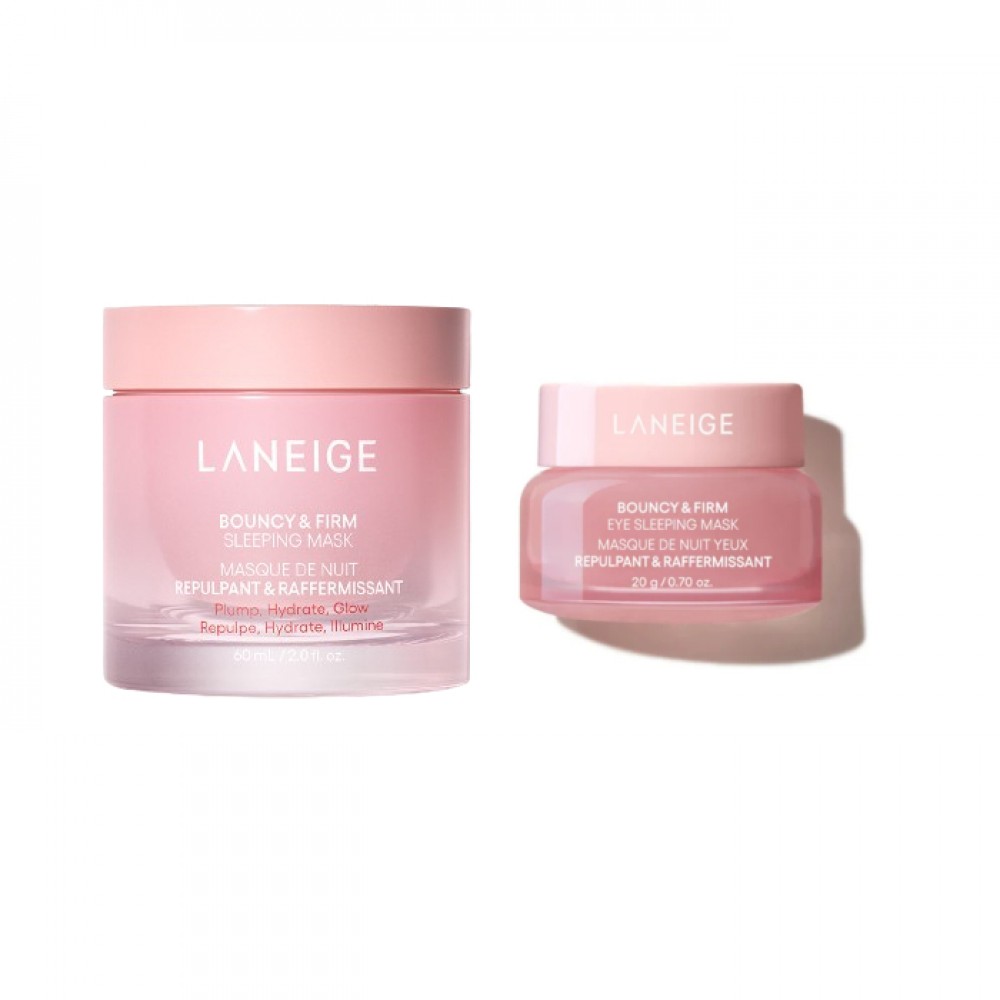 LANEIGE LANEIGE - Bouncy & Firm Sleeping Mask - 60ml (1ea) X Bouncy & Firm Eye Sleeping Mask - 20g (1ea)
