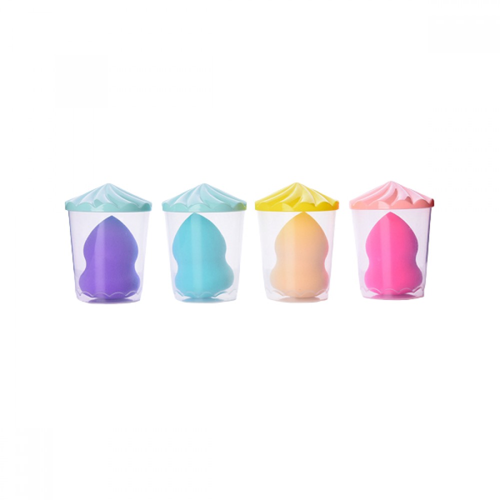 MINGXIER - Makeup Blender Beauty Sponge - Gourd with Container (Random Colour) - 1 pc