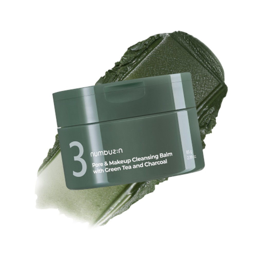 numbuzin - No.3 Pore & Makeup Cleansing Balm with Green Tea and Charcoal - 85g