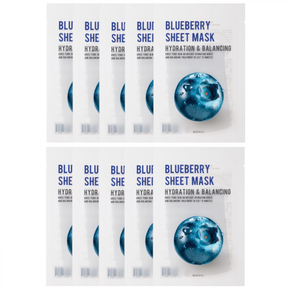 EUNYUL - Purity Blueberry Sheet Mask - 10pcs