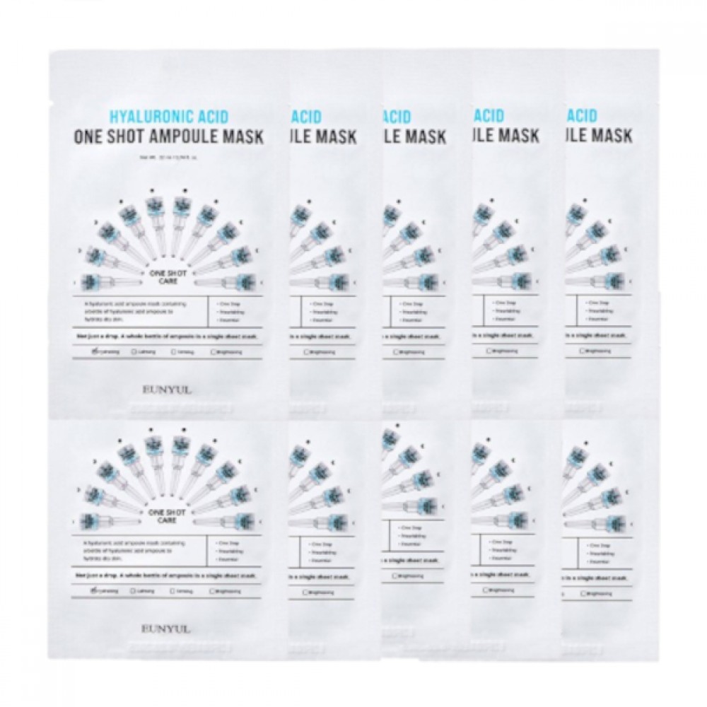 EUNYUL - Hyaluronic Acid One Shot Ampoule Mask - 10pcs