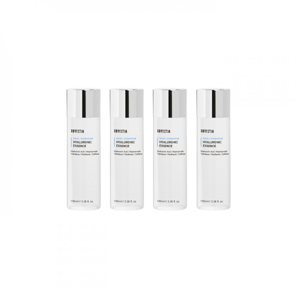 ROVECTIN - Aqua Hyaluronic Essence (New Version of Skin Essentials Activating Treatment Lotion) - 100ml (4ea) Set