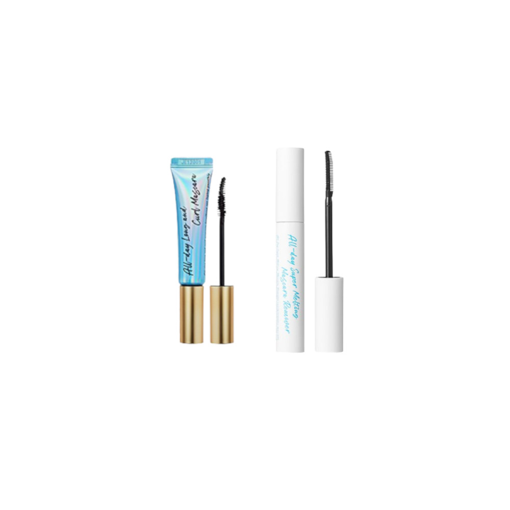 Milk Touch - All-Day Long & Curl Mascara - 10g - Black (1ea) Set + All-Day Super Melting Mascara Remover - 6.8g (1ea) Set