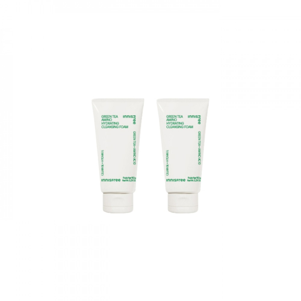 innisfree - Green Tea Amino Hydrating Cleansing Foam - 150g (2ea) Set