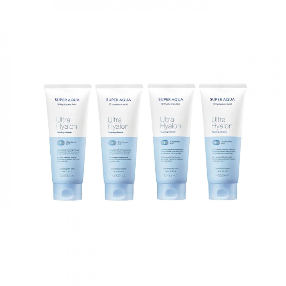 MISSHA - Super Aqua Ultra Hyalon Foaming Cleanser - 200ml (4ea) Set