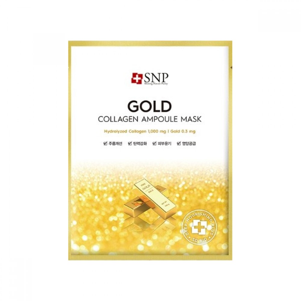 SNP - Gold Collagen Ampoule Mask - 1pc
