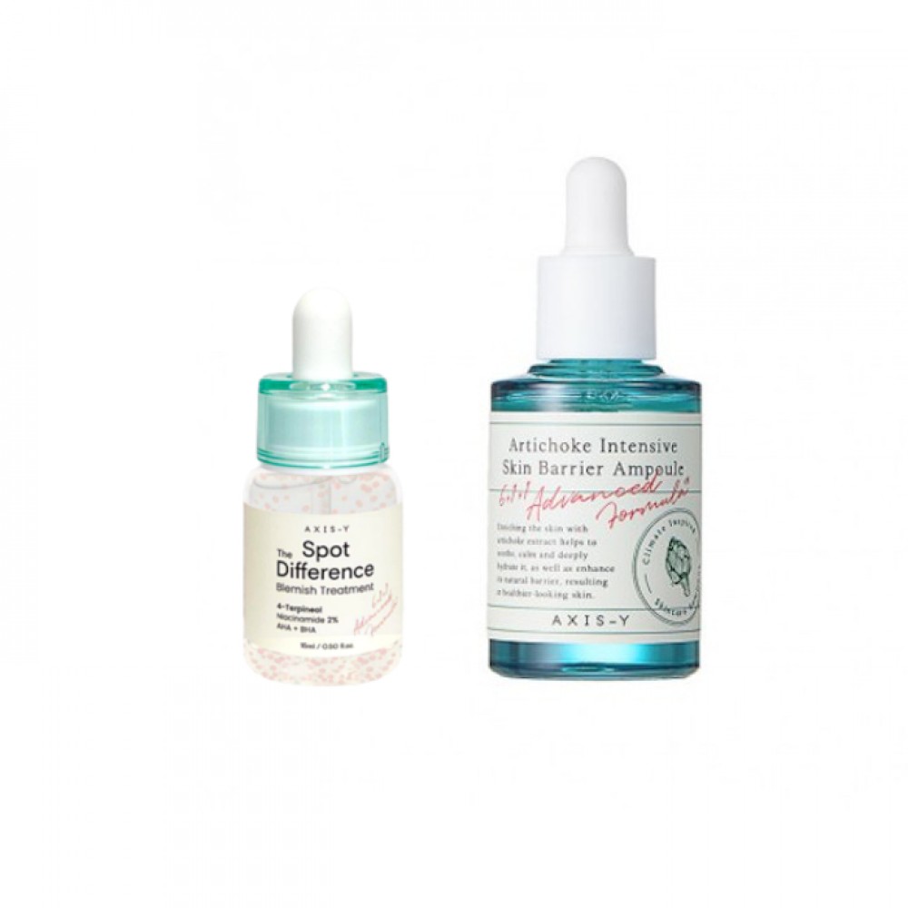 AXIS-Y Artichoke Intensive Skin Barrier Ampoule X Spot The Difference Blemish Treatment