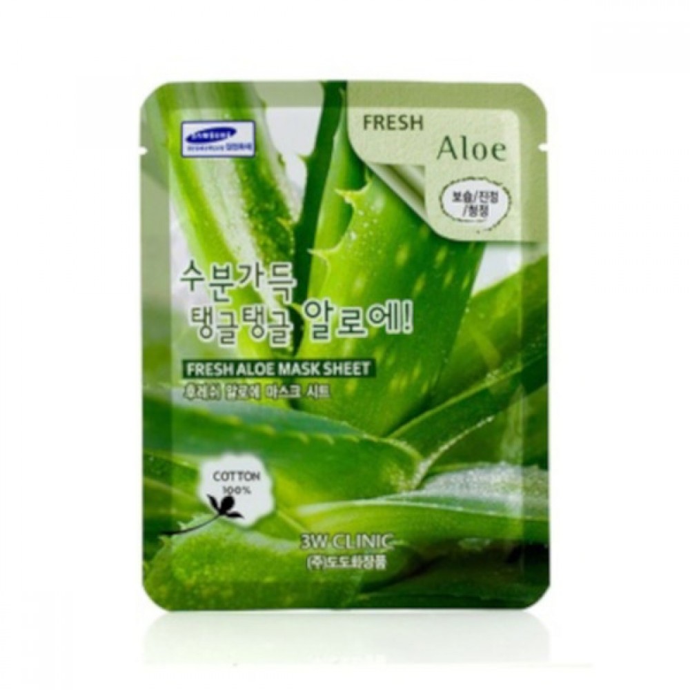 3W Clinic - Fresh Aloe Mask Sheet - 1pc