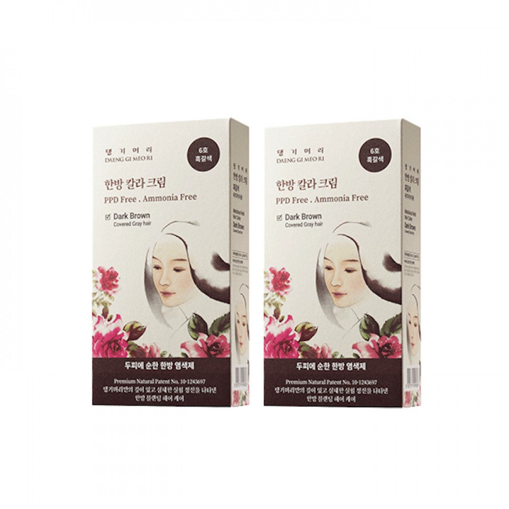 Daeng gi Meo Ri- Medicinal Herb Hair Color - 120g - Dark Brown (2ea) Set