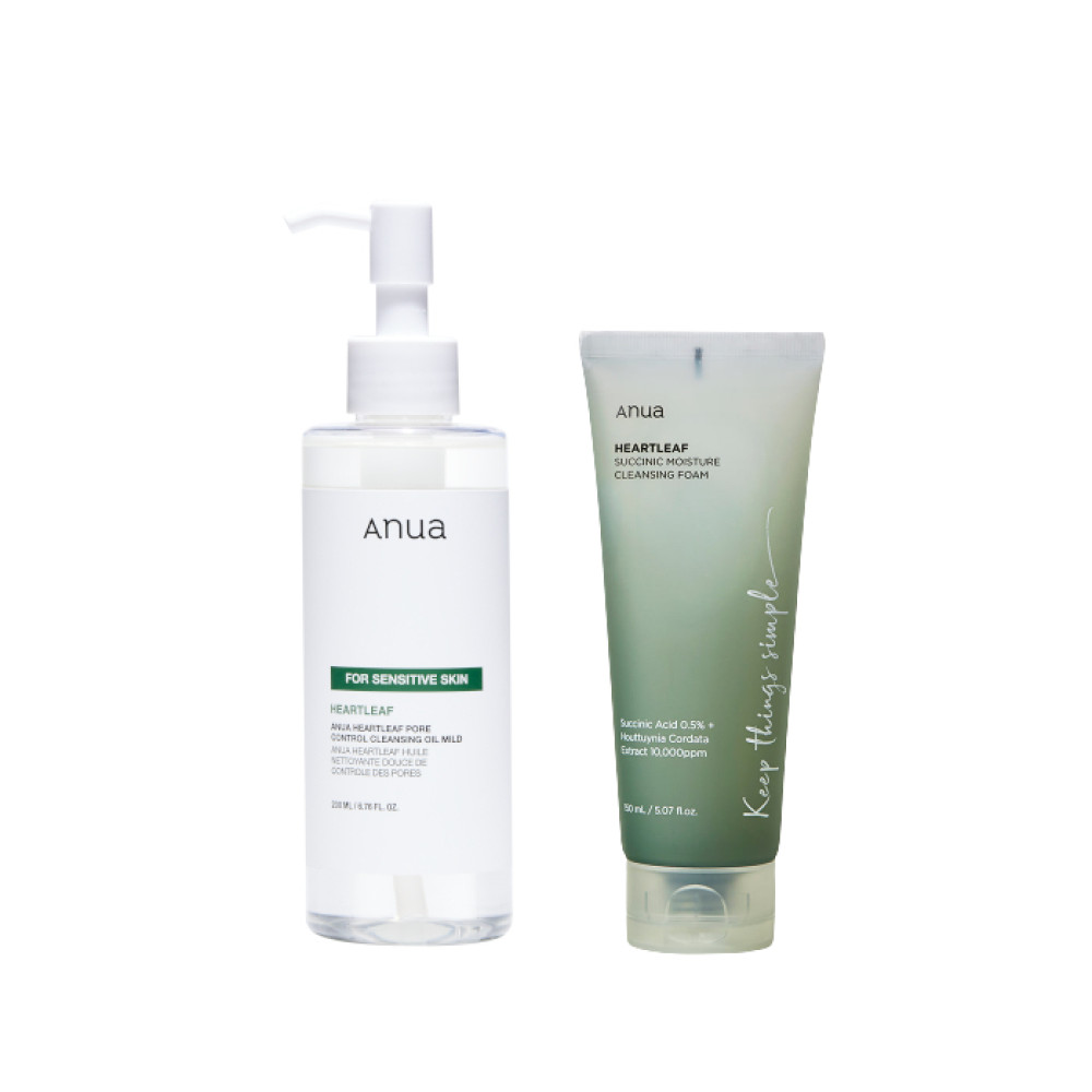 ANUA - Heartleaf Cleansing Sensitive Skin Duo Set