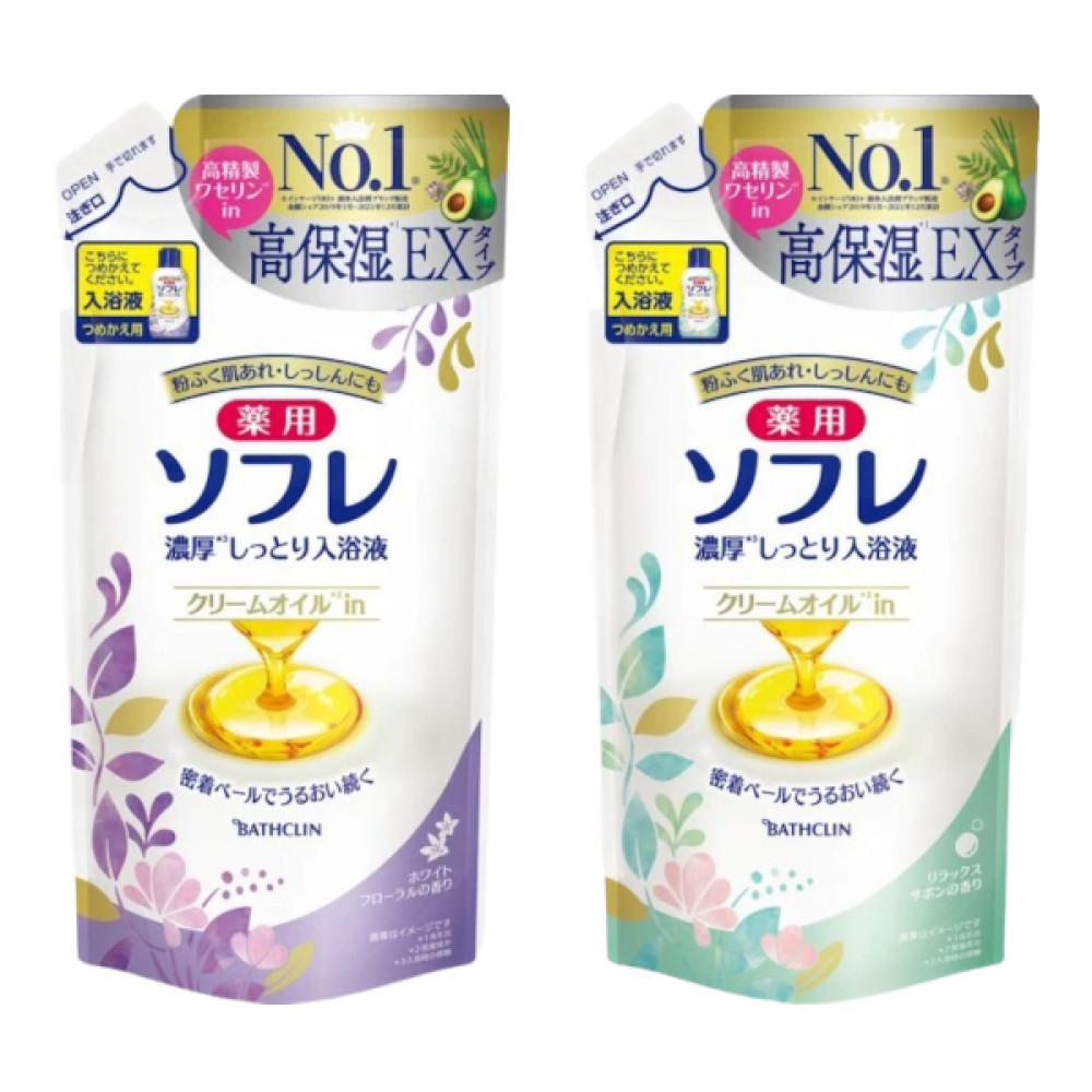 BATHCLIN - Medicated Souffle Rich Moist Bath Liquid Refill - 400ml