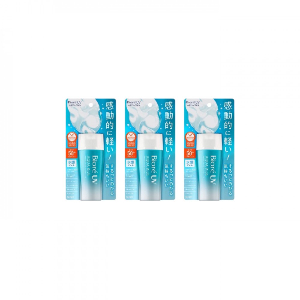 Kao - Biore UV Aqua Rich Water Gel SPF50+ PA++++ - 70ml (3ea) Set