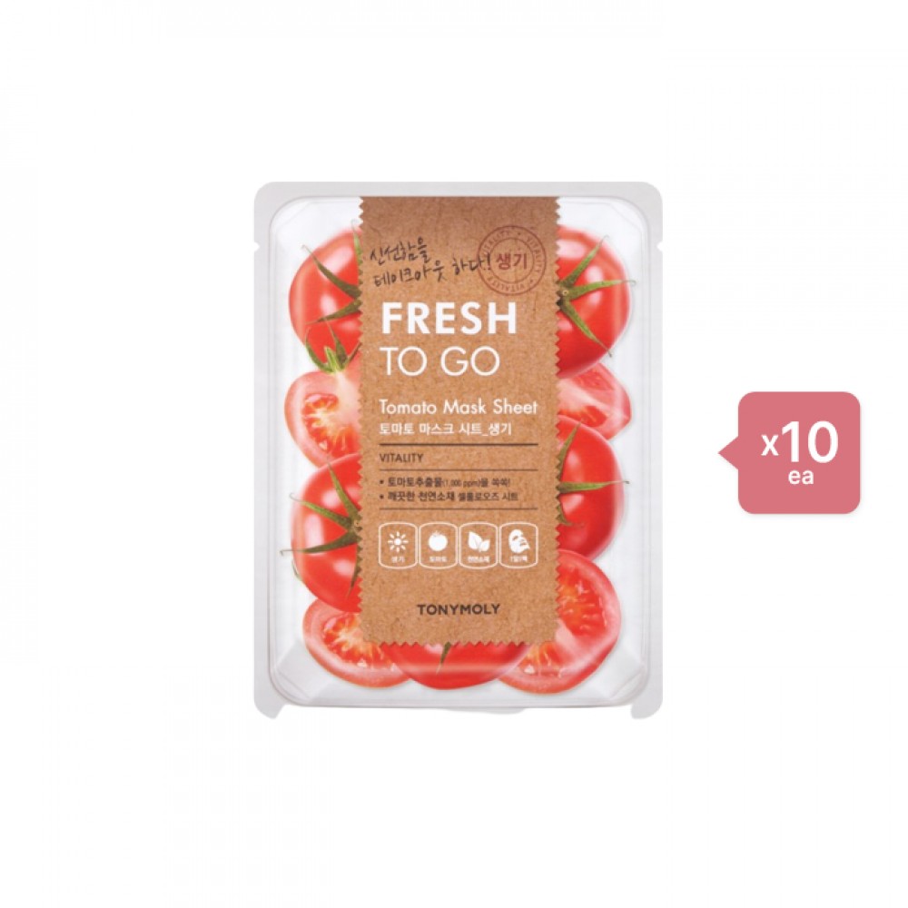 TONYMOLY - Fresh To Go Mask Sheet - TOMATO - 1pc (10ea) Set