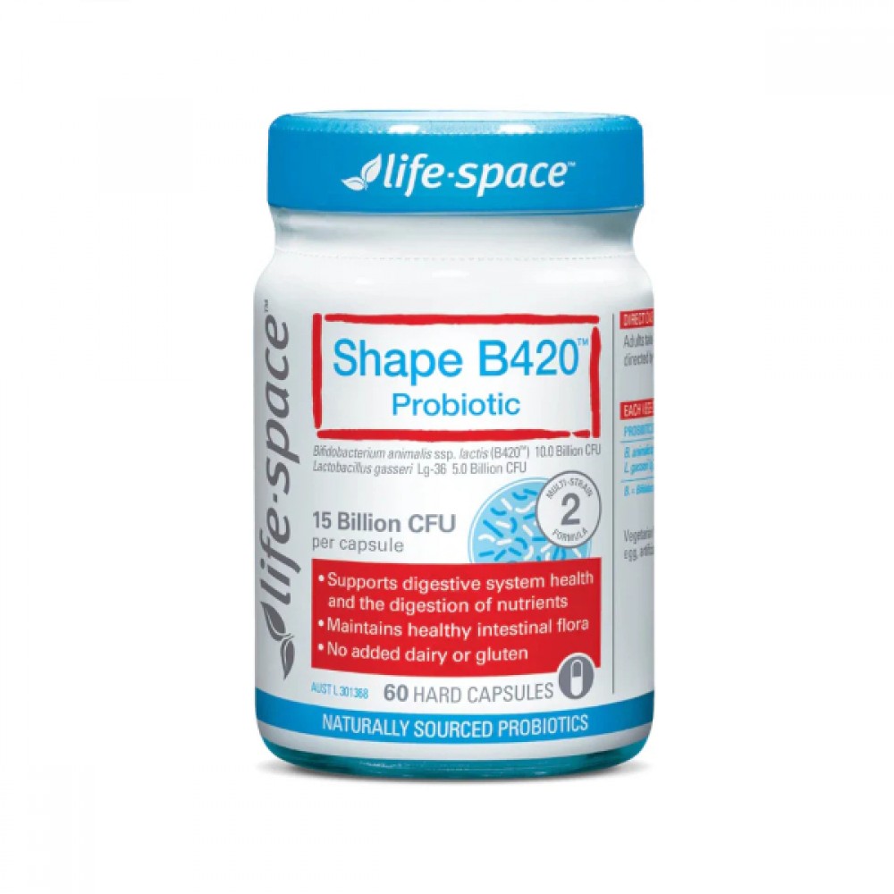 Life Space - Shape B420™ Probiotic - 60 Capsules