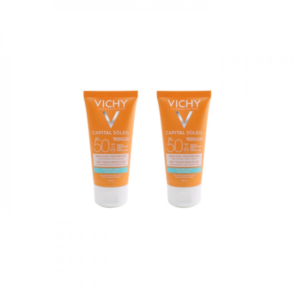 Vichy - Capital Soleil Mattifying Face Fluid Dry Touch SPF 50 - 50ml (2ea) Set