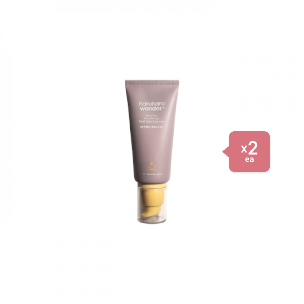 haruharu wonder - Black Rice Pure Mineral Relief Daily Sunscreen SPF50+ PA++++ - 50ml (2ea) Set